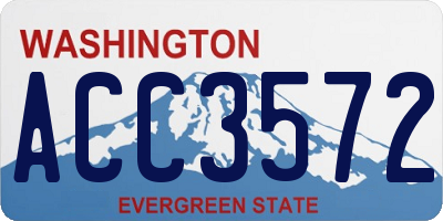 WA license plate ACC3572