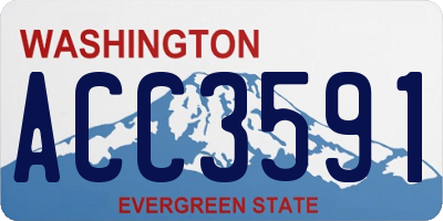 WA license plate ACC3591