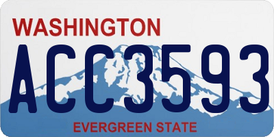 WA license plate ACC3593
