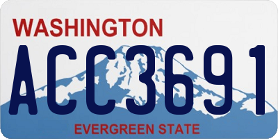 WA license plate ACC3691