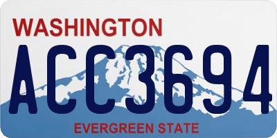 WA license plate ACC3694