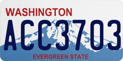 WA license plate ACC3703