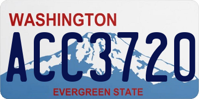 WA license plate ACC3720