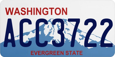 WA license plate ACC3722