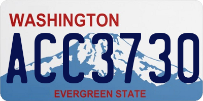 WA license plate ACC3730