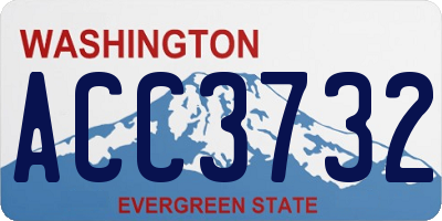 WA license plate ACC3732