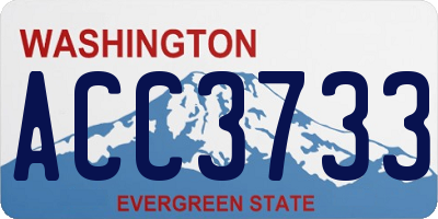 WA license plate ACC3733