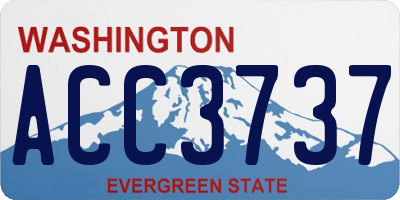 WA license plate ACC3737