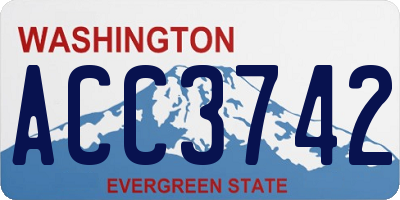 WA license plate ACC3742