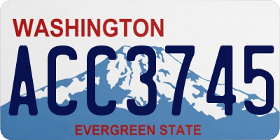 WA license plate ACC3745