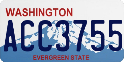 WA license plate ACC3755