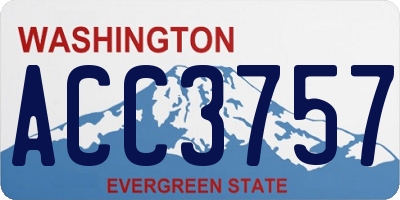 WA license plate ACC3757