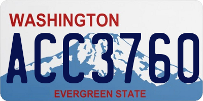 WA license plate ACC3760