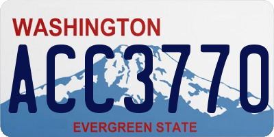 WA license plate ACC3770