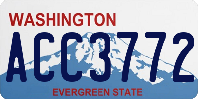 WA license plate ACC3772