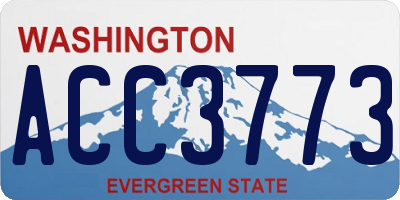 WA license plate ACC3773