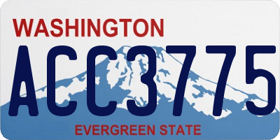 WA license plate ACC3775