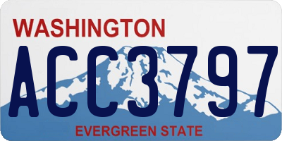 WA license plate ACC3797