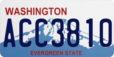 WA license plate ACC3810