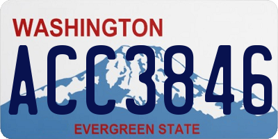 WA license plate ACC3846
