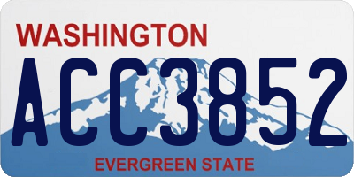WA license plate ACC3852