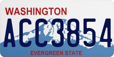 WA license plate ACC3854