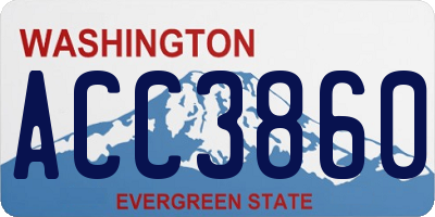 WA license plate ACC3860