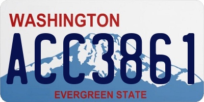 WA license plate ACC3861