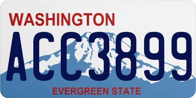 WA license plate ACC3899
