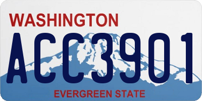 WA license plate ACC3901