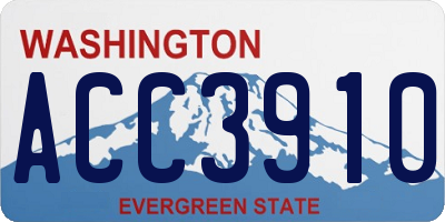 WA license plate ACC3910