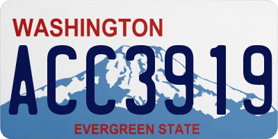 WA license plate ACC3919
