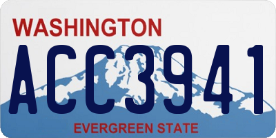 WA license plate ACC3941