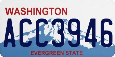 WA license plate ACC3946