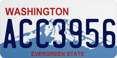 WA license plate ACC3956