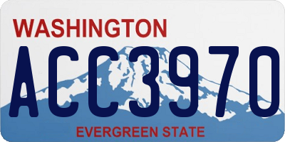 WA license plate ACC3970