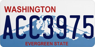 WA license plate ACC3975