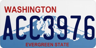 WA license plate ACC3976