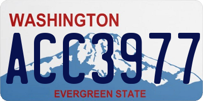 WA license plate ACC3977