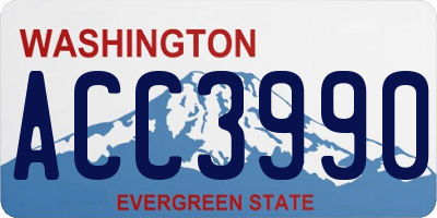 WA license plate ACC3990
