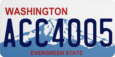 WA license plate ACC4005