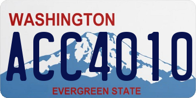 WA license plate ACC4010