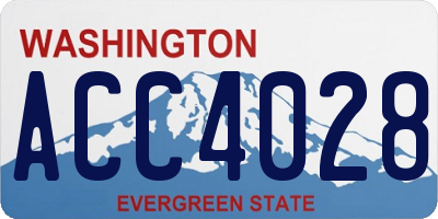 WA license plate ACC4028