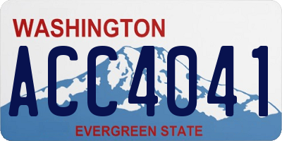 WA license plate ACC4041
