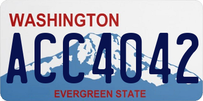 WA license plate ACC4042