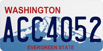 WA license plate ACC4052