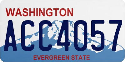 WA license plate ACC4057