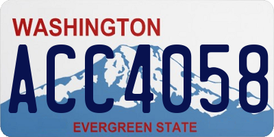 WA license plate ACC4058