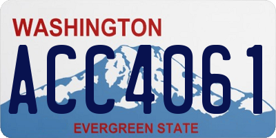 WA license plate ACC4061