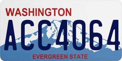 WA license plate ACC4064